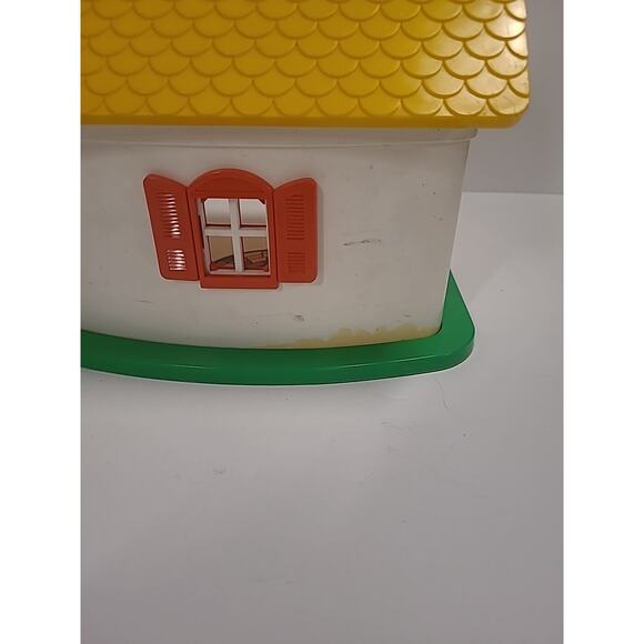 Playskool Hasbro Weebles Wobbles Cottage House Vintage 1973 Yellow White - Picture 10 of 15